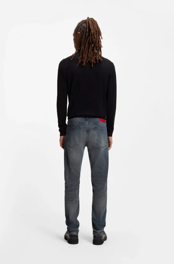 Ash-blue extra-slim-fit jeans in stretch denim Ash-blue extra-slim-fit jeans in stretch denim