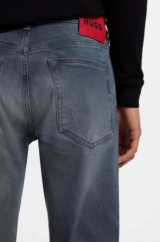 Ash-blue extra-slim-fit jeans in stretch denim Ash-blue extra-slim-fit jeans in stretch denim