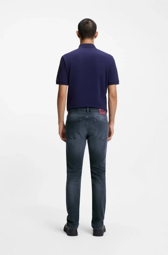 Ash-blue slim-fit jeans in stretch denim Ash-blue slim-fit jeans in stretch denim