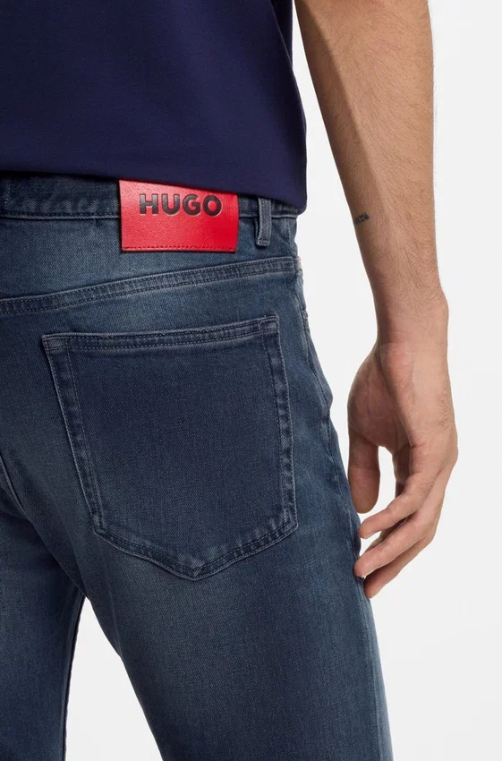 Ash-blue slim-fit jeans in stretch denim Ash-blue slim-fit jeans in stretch denim