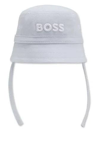 Baby bucket hat with embroidered logo