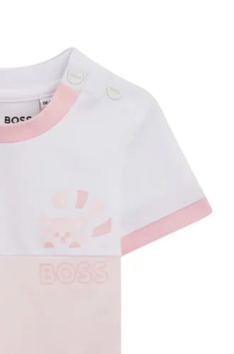 Baby cotton-blend shorts and T-shirt set