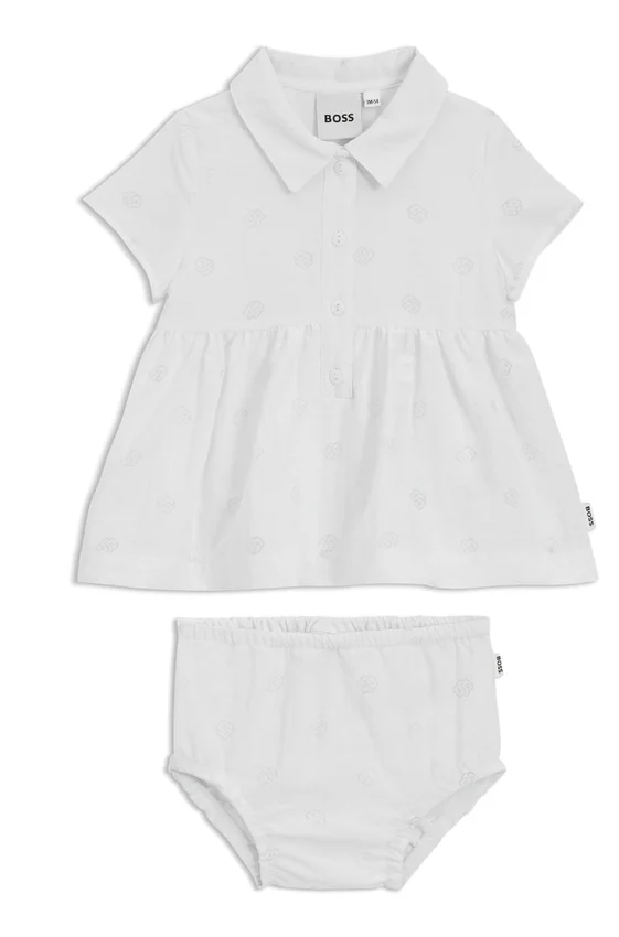 Baby dress and bloomers with Double B monograms Baby dress and bloomers with Double B monograms
