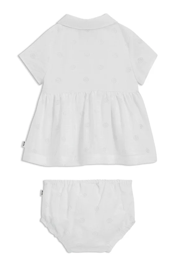 Baby dress and bloomers with Double B monograms Baby dress and bloomers with Double B monograms
