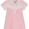 Baby dress in stretch-cotton piqué