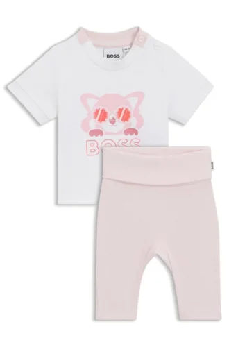 Baby leggings and T-shirt in stretch cotton