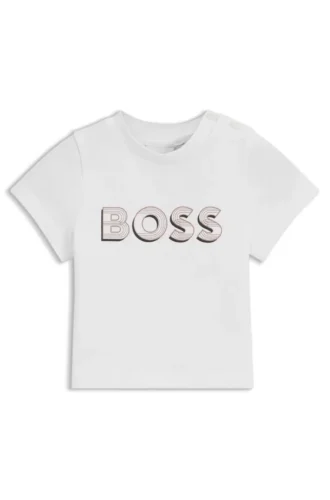 Baby logo-artwork T-shirt in stretch cotton