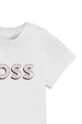 Baby logo-artwork T-shirt in stretch cotton