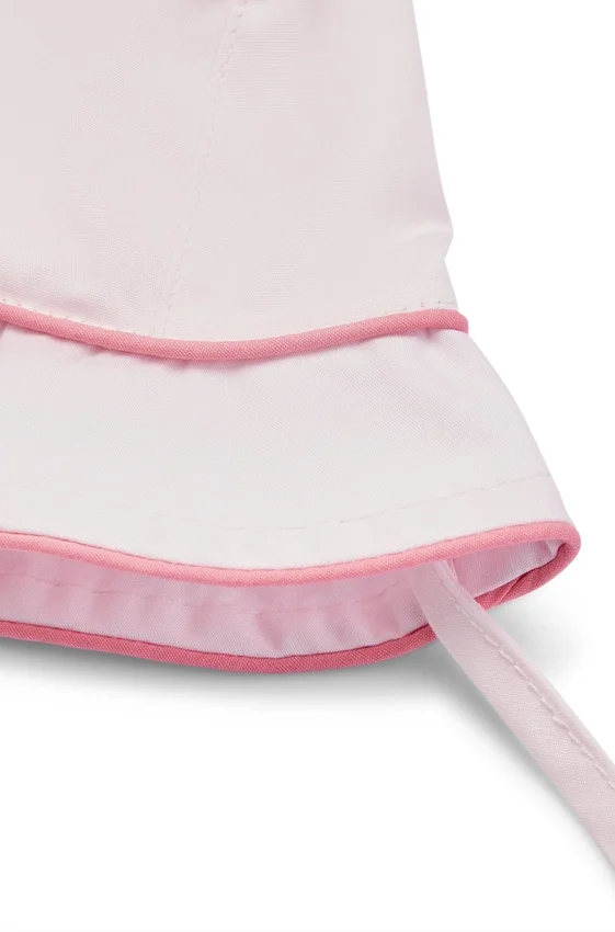 Baby logo-print hat in pink poplin Baby logo-print hat in pink poplin
