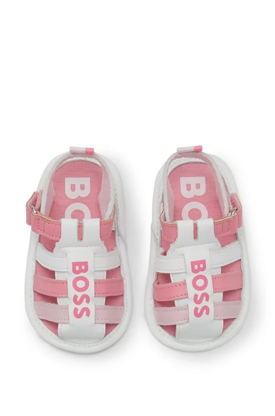 Baby logo-print sandals in leather Baby logo-print sandals in leather