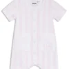Baby romper in striped interlock cotton Baby romper in striped interlock cotton
