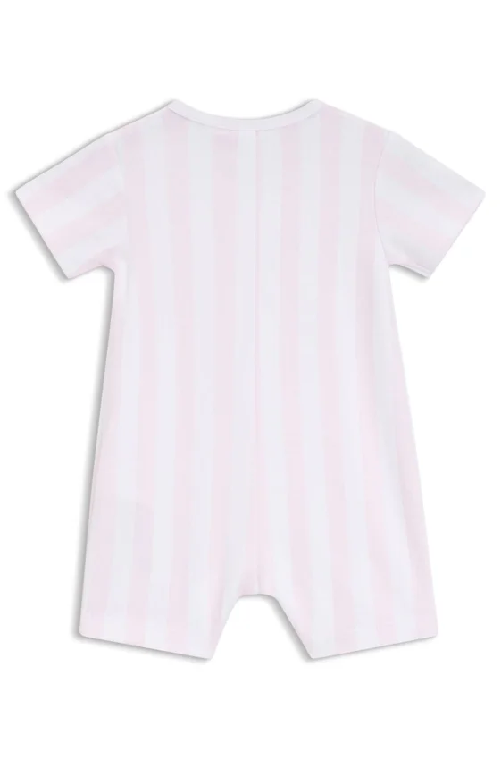 Baby romper in striped interlock cotton Baby romper in striped interlock cotton