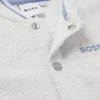 Baby stretch-cotton all-in-one with herringbone print
