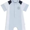 Baby stretch-cotton playsuit with Double B monogram