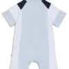 Baby stretch-cotton playsuit with Double B monogram