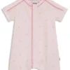 Baby stretch-cotton playsuit with Double B monograms