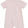 Baby stretch-cotton playsuit with Double B monograms