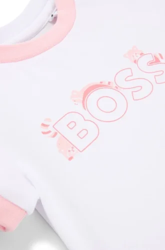 Baby T-shirt in stretch cotton with panda artwork