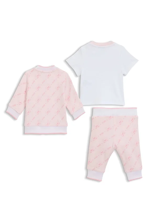 Baby three-piece tracksuit in cotton Baby three-piece tracksuit in cotton