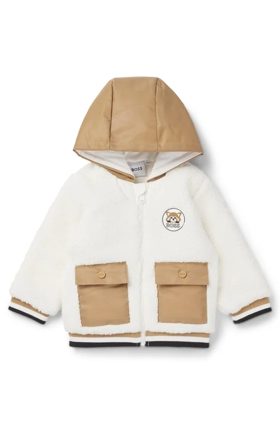 Baby tracksuit with red-panda logo badge Baby tracksuit with red-panda logo badge