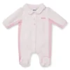Baby velvet all-in-one with embroidered logo