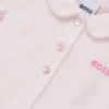 Baby velvet all-in-one with embroidered logo