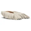 Backless suede mules with fringing Backless suede mules with fringing