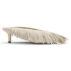 Backless suede mules with fringing Backless suede mules with fringing
