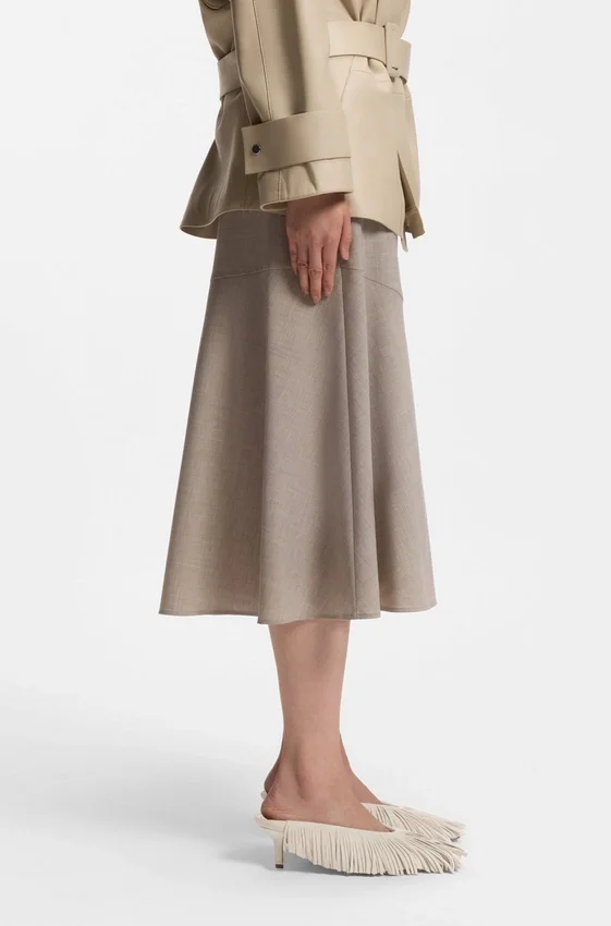 Backless suede mules with fringing Backless suede mules with fringing