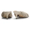 Backless suede mules with fringing Backless suede mules with fringing