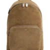Backpack in monogram-embossed suede
