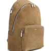 Backpack in monogram-embossed suede