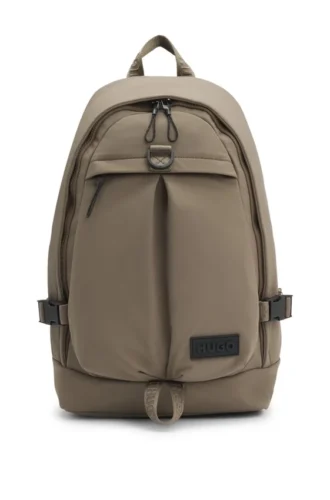 Backpack with 3D rubber logo patch