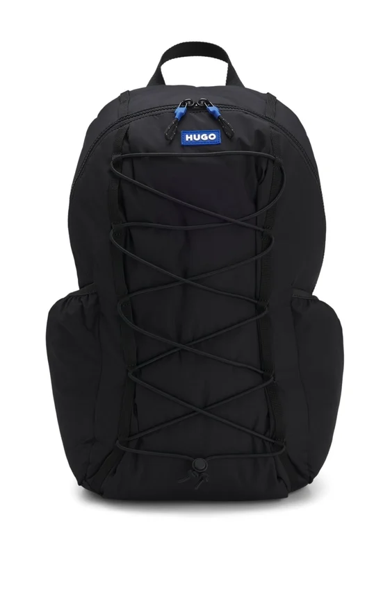 Backpack with blue rubber logo patch Backpack with blue rubber logo patch