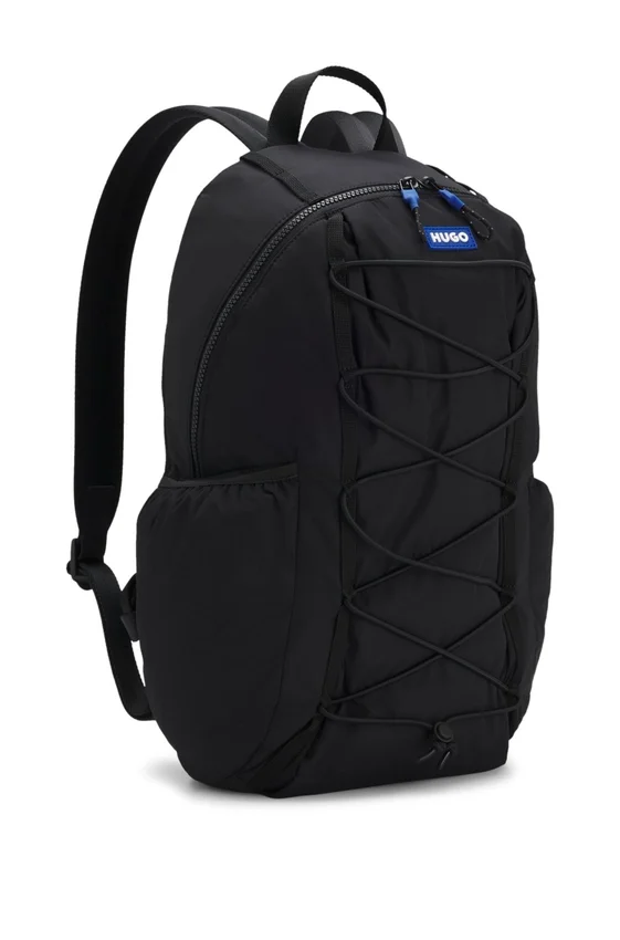 Backpack with blue rubber logo patch Backpack with blue rubber logo patch