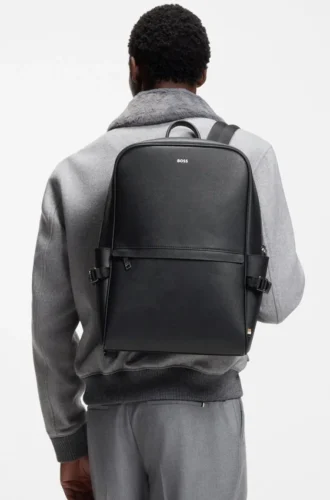 Backpack with foil-print logo