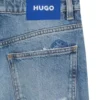 Baggy-fit jeans in blue distressed denim