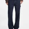 Baggy-fit jeans in dark-blue denim
