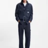 Baggy-fit jeans in dark-blue denim