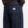 Baggy-fit jeans in dark-blue denim
