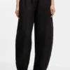 Balloon-leg trousers with elasticated waist