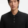 Basket-weave polo shirt in cotton