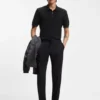 Basket-weave polo shirt in cotton