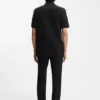 Basket-weave polo shirt in cotton