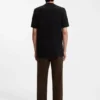 Basket-weave T-shirt in mercerised cotton