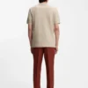 Basket-weave T-shirt in mercerised cotton