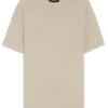 Basket-weave T-shirt in mercerised cotton