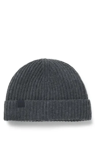 BECKHAM x BOSS beanie hat in virgin wool and cashmere