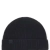BECKHAM x BOSS beanie hat in virgin wool and cashmere BECKHAM x BOSS beanie hat in virgin wool and cashmere
