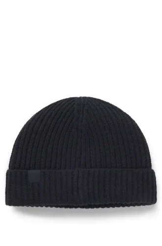 BECKHAM x BOSS beanie hat in virgin wool and cashmere